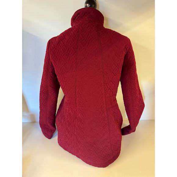 Gallery New York Women’s Jacket Size Medium Maroon/Red Classic Preppy Quilted - Picture 3 of 10